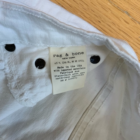 RAG & BONE High Rise Ankle Skinny Jean with raw hem - style no. W1566M595WTM - Picture 9 of 12